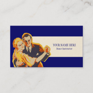 Vintage Dance Instructor Business Card Template