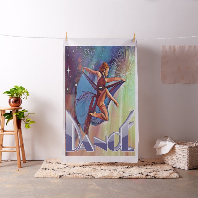 Vintage Dance Poster   -Lg Print Fabric (In Situ)