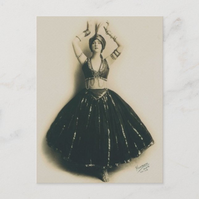 Vintage Dancer Postcard (Front)