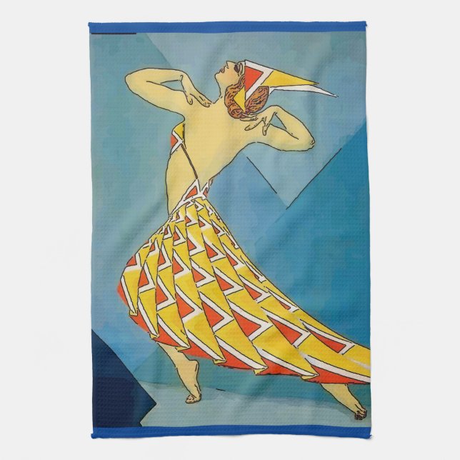 Vintage Dancer Tea Towel (Vertical)