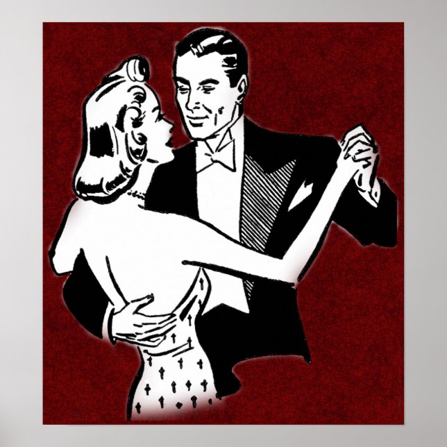 vintage dancing couple poster (Front)