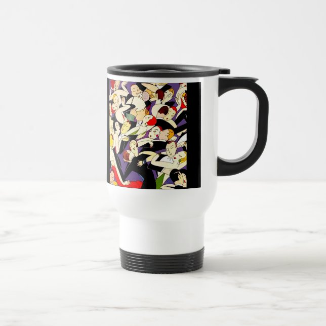 Vintage Dancing Couples Travel Mug (Right)