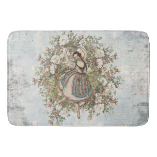 Vintage Dancing Gypsy Floral Mix and Match Bath Mat
