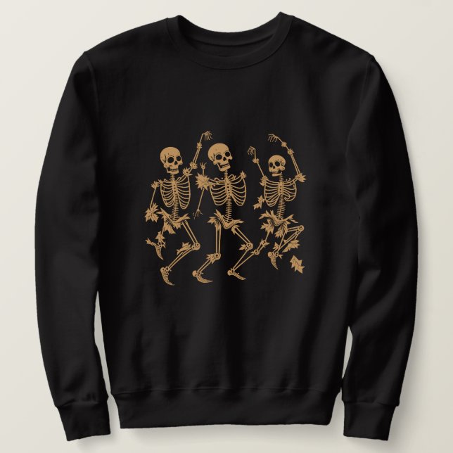 Vintage Dancing skeletons  Sweatshirt (Design Front)