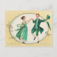Vintage Dancing St Patrick's Day Card