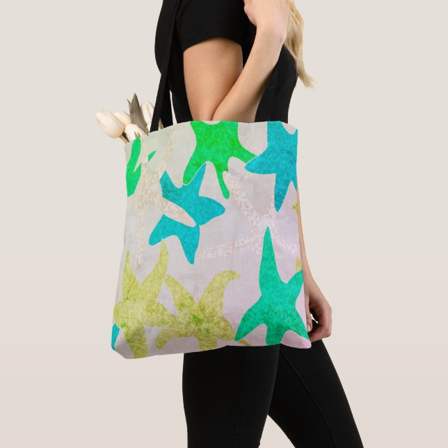 Vintage Dancing Starfish Tote Bag (Close Up)