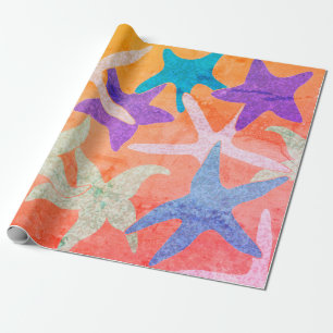 Vintage Dancing Starfish Wrapping Paper