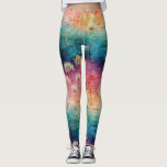 Vintage Dandelion Abstract Pattern (1) Leggings<br><div class="desc">Vintage dandelion abstract pattern leggings featuring delicate seed heads layered over rich teal,  pink,  and muted purple watercolor textures. Dreamy and artistic with an ethereal mixed-media aesthetic,  this seamless design is ideal for botanical art lovers,  boho style fans,  nature enthusiasts,  and vintage-inspired decor admirers.</div>