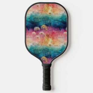 Vintage Dandelion Abstract Pattern (1) Pickleball Paddle
