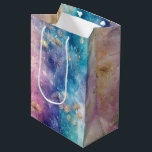 Vintage Dandelion Abstract Pattern (2) Medium Gift Bag<br><div class="desc">Vintage dandelion abstract pattern gift bag featuring delicate seed heads layered over rich teal,  pink,  and muted purple watercolor textures. Dreamy and artistic with an ethereal mixed-media aesthetic,  this seamless design is ideal for botanical art lovers,  boho style fans,  nature enthusiasts,  and vintage-inspired decor admirers.</div>