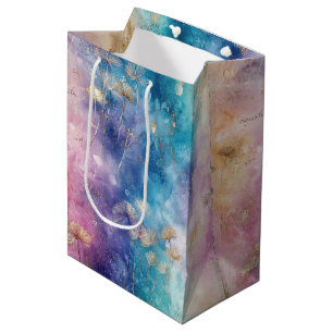 Vintage Dandelion Abstract Pattern (2) Medium Gift Bag