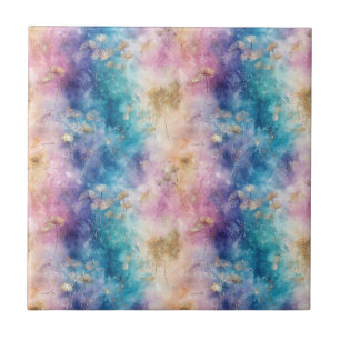 Vintage Dandelion Abstract Pattern (2) Tile