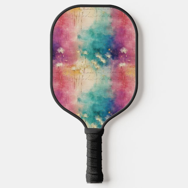 Vintage Dandelion Abstract Pattern (4) Pickleball Paddle (Front)