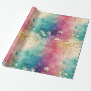 Vintage Dandelion Abstract Pattern (4) Wrapping Paper