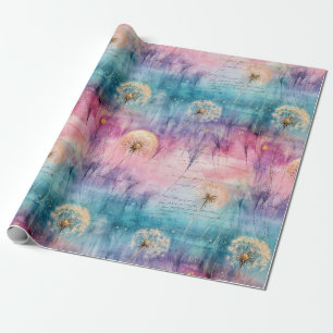 Vintage Dandelion Abstract Pattern (6) Wrapping Paper
