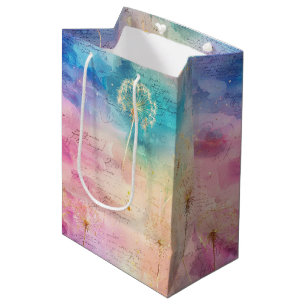 Vintage Dandelion Abstract Pattern (7) Medium Gift Bag
