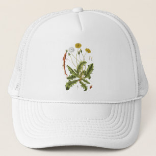 Vintage Dandelion Illustration Trucker Hat