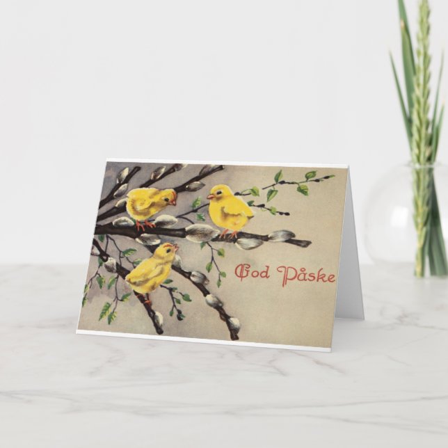 Vintage Danish Easter Card (Front)