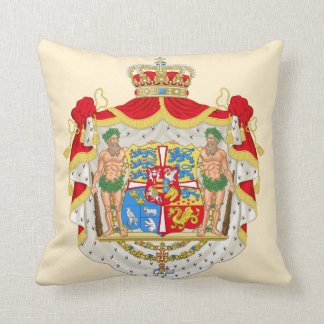 Vintage Danish Royal Coat of Arms of Denmark Cushion