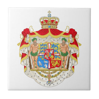 Vintage Danish Royal Coat of Arms of Denmark Tile