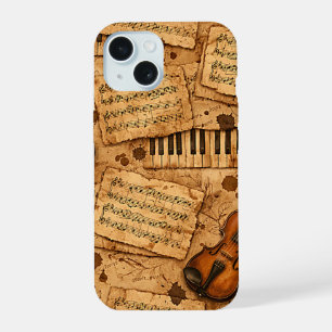 Vintage Dark Academia Aesthetic Patterns iPhone 15 Case
