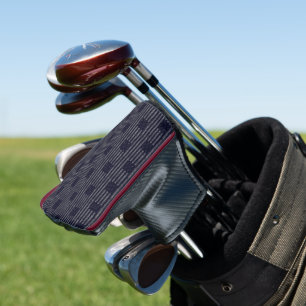 Vintage Dark Blue Grunge USA American Flag Pattern Golf Head Cover