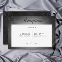 Vintage Dark Gothic Black Damask Wedding Reception