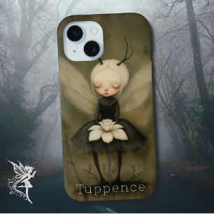 Vintage Dark Gothic Fairy with Flower Custom Name iPhone 15 Case