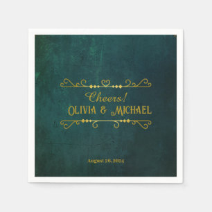 Vintage Dark Green  Napkin