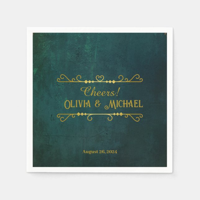 Vintage Dark Green  Napkin (Front)