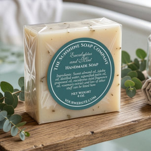 Vintage dark green soap cosmetic packaging label