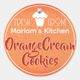 Vintage Dark Kraft Paper Cupcake Cake Pastry Label