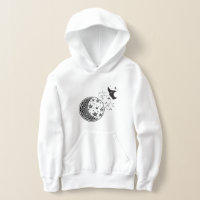 Vintage Dark Moon Star Retro Face Women Magic
