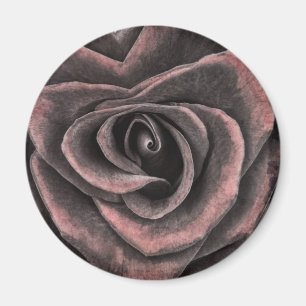 Vintage Dark Purple Rose Art Magnet