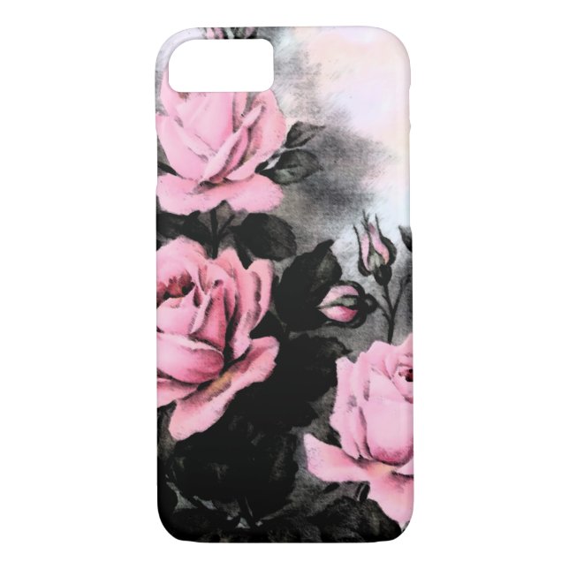 Vintage Dark Roses Case-Mate iPhone Case (Back)