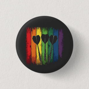 Vintage Dart Design with LGBTQ Colours Vintage  3 Cm Round Badge