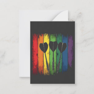 Vintage Dart Design with LGBTQ Colours Vintage Card