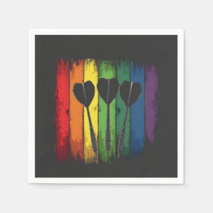 Vintage Dart Design with LGBTQ Colours Vintage  Napkin