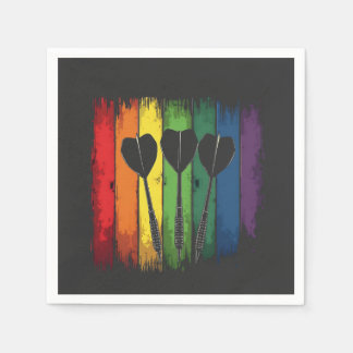 Vintage Dart Design with LGBTQ Colours Vintage Napkin