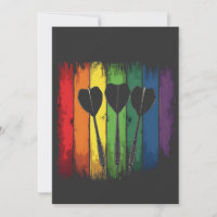 Vintage Dart Design with LGBTQ Colours Vintage