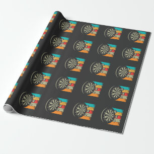 Vintage Darts Dartboard Bullseye Arrow Dart Lovers Wrapping Paper