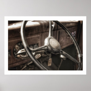 Vintage Dashboard Poster Print