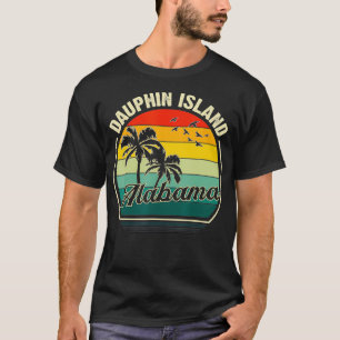 Vintage Dauphin Island Alabama Summer Vacation Sun T-Shirt