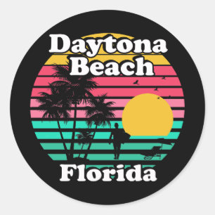 Vintage Daytona Beach Florida Classic Round Sticker