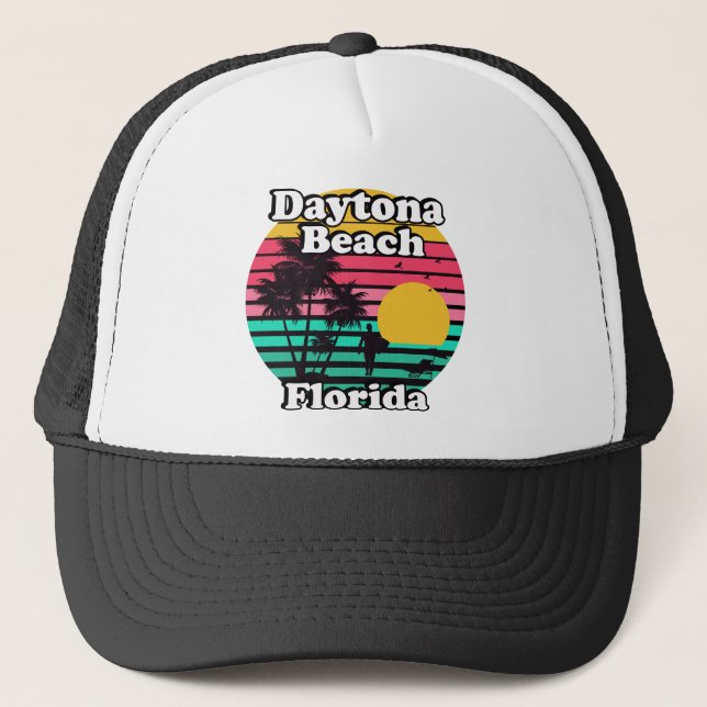 Vintage Daytona Beach Florida Trucker Hat (Front)