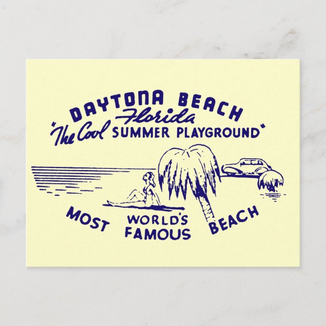Vintage Daytona Beach Postcard (Front)