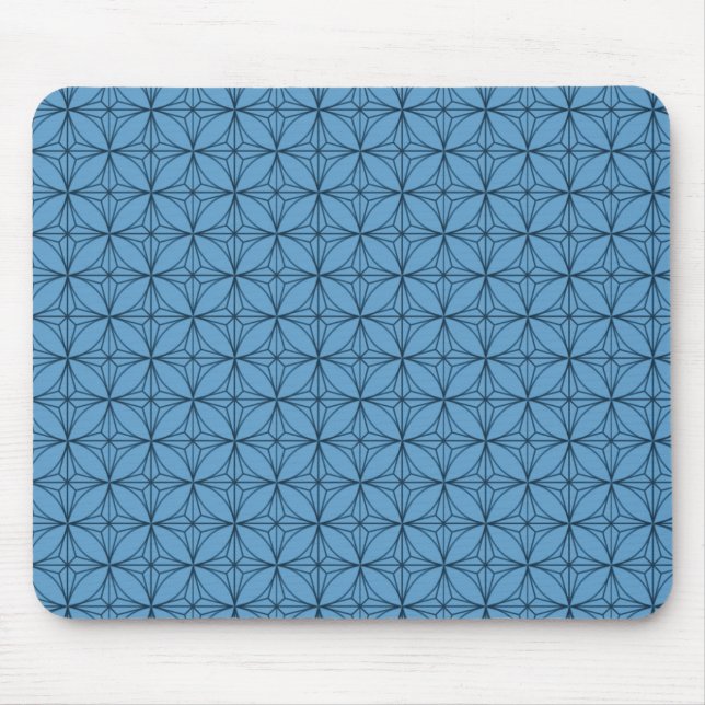 Vintage Dazzle Mousepad, Blue Mouse Pad (Front)