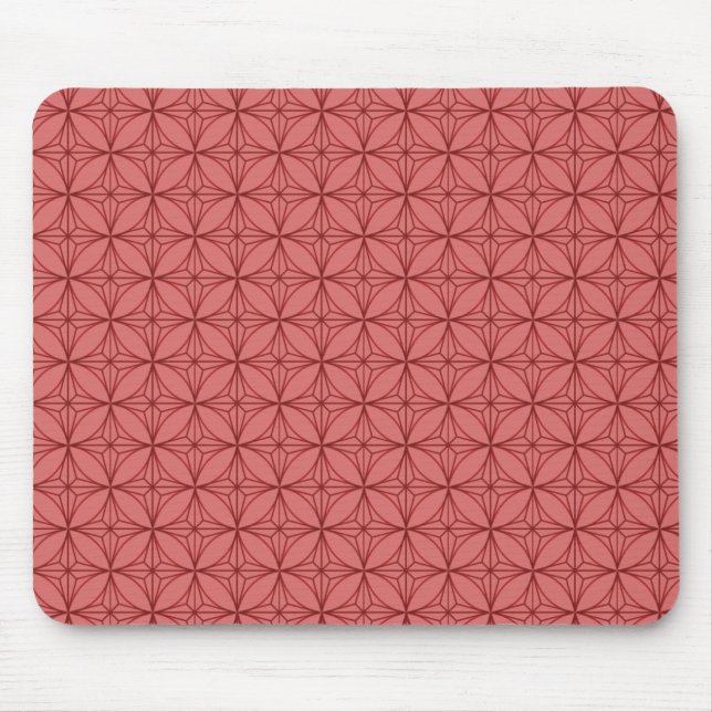 Vintage Dazzle Mousepad, Red Mouse Pad (Front)