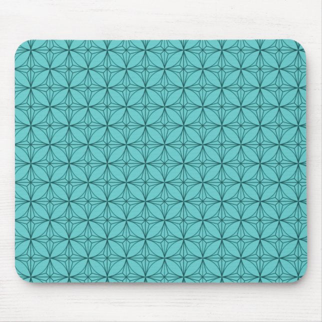 Vintage Dazzle Mousepad, Turquoise Mouse Pad (Front)