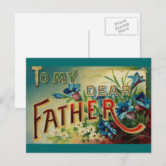Vintage Dear Father Postcard